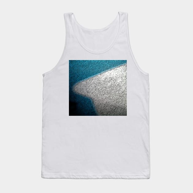 Blue and white curve Tank Top by HIghlandkings